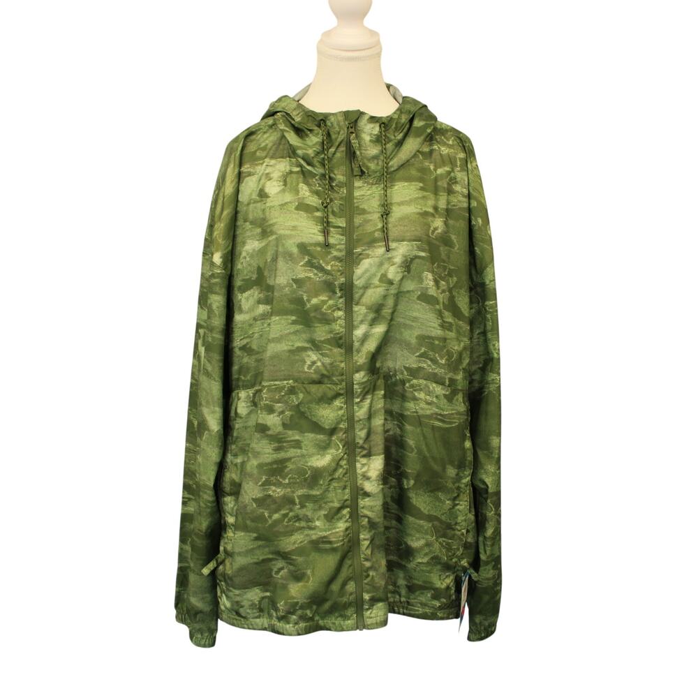Columbia Men's Omni-Shade Morning View Packable Hooded Windbreaker camo XXL NWT
